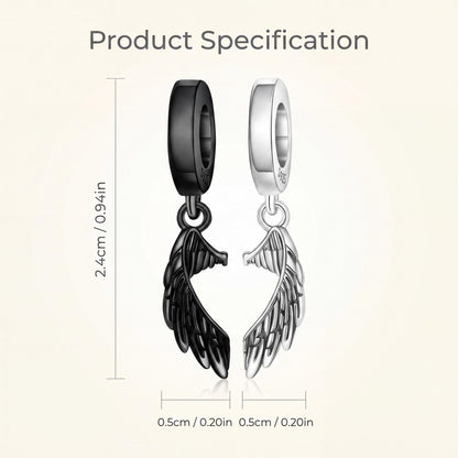 Angel Wing Dangle Charm size and details