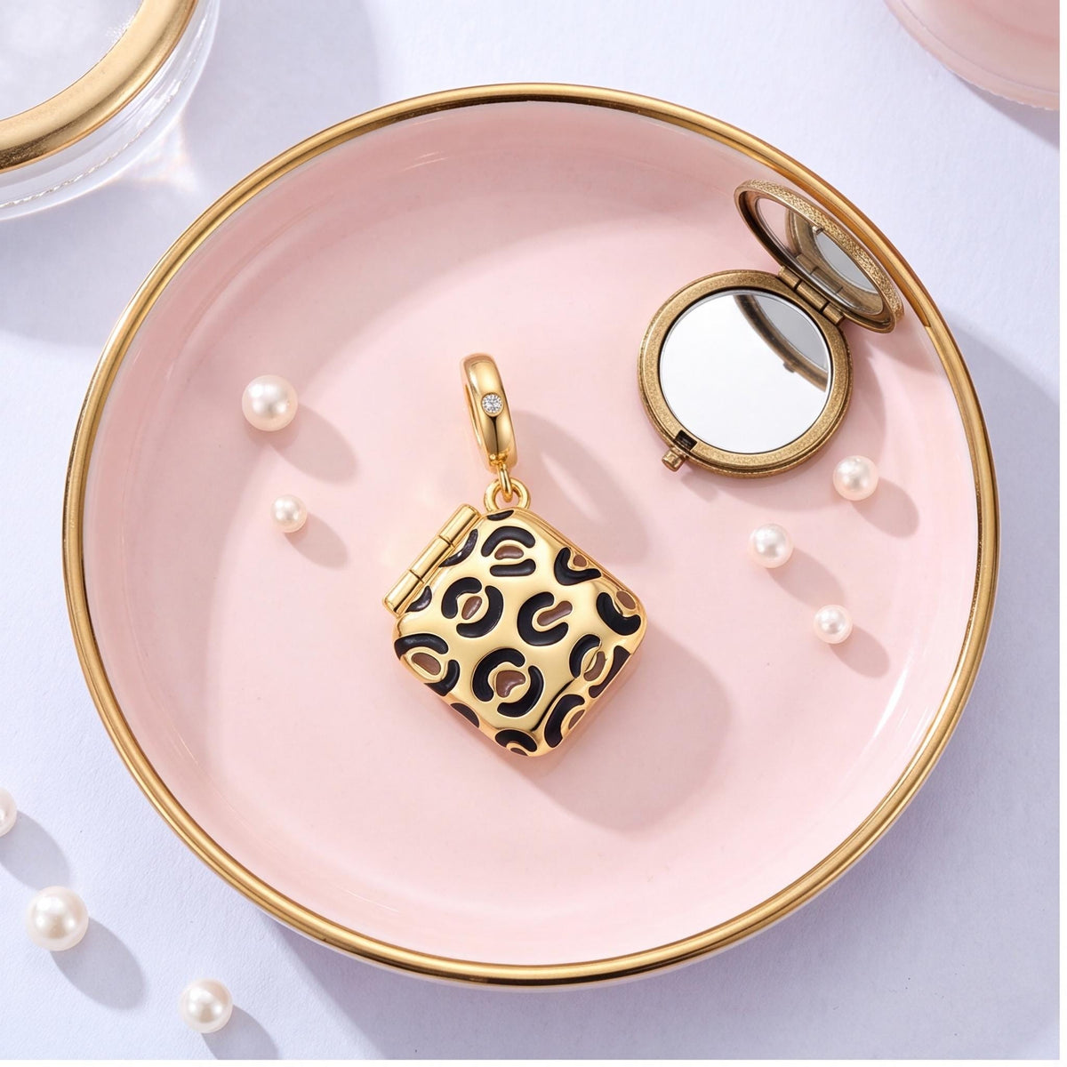 Leopard Compact Dangle, sterling silver dangle charm, photo 10