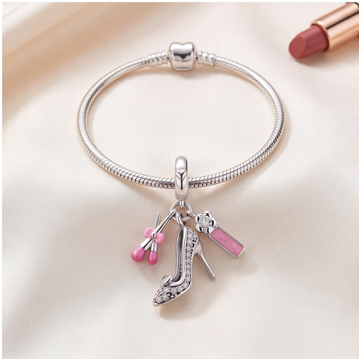 Glam Makeup Dangle Charm, sterling silver dangle charm, photo 7