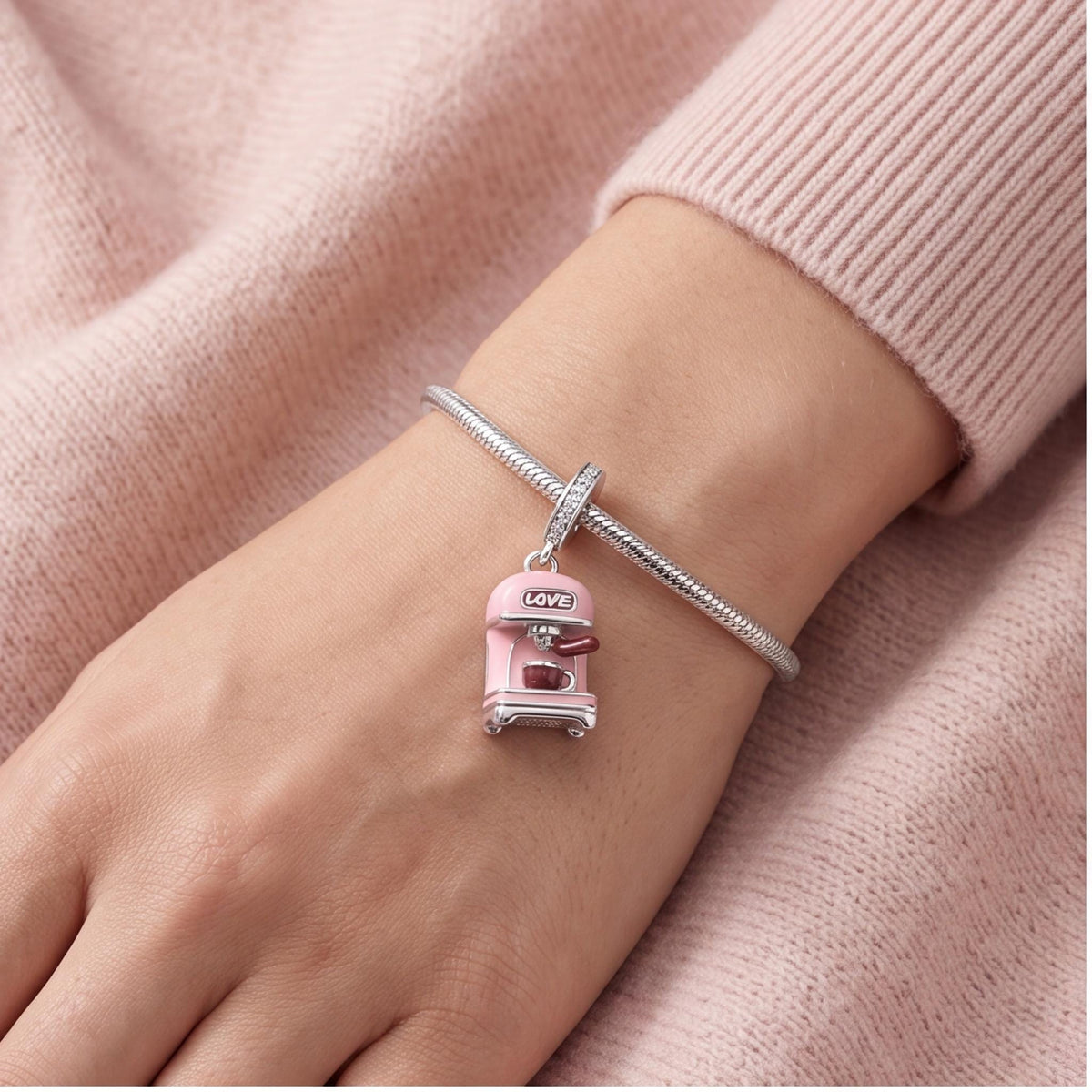 Coffee Machine Charm, sterling silver dangle charm, photo 8