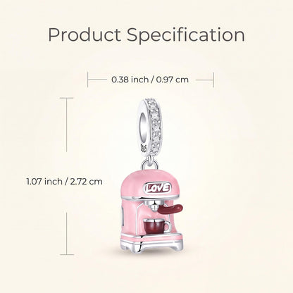 Coffee Machine Charm size and details