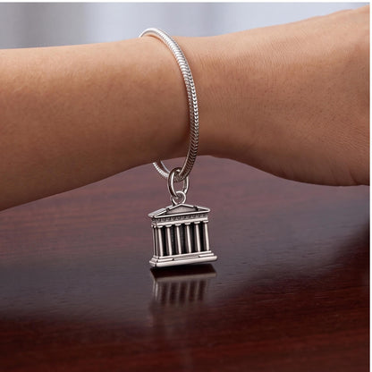 Parthenon Temple Dangle, sterling silver dangle charm, photo 8