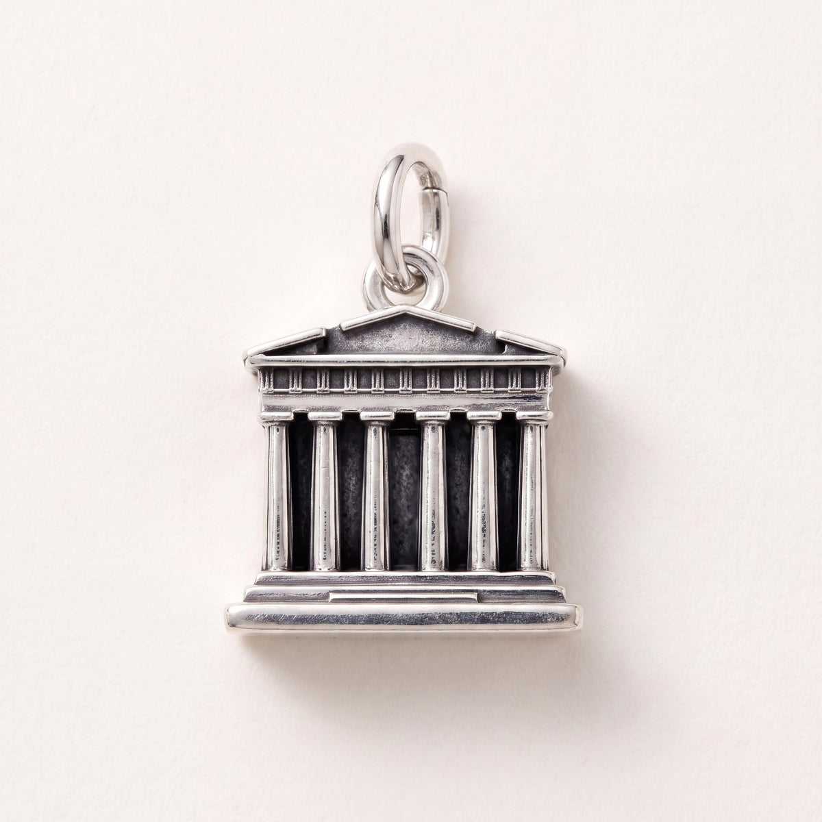 Parthenon Temple Dangle in 925 sterling silver, fits European-style charm bracelets