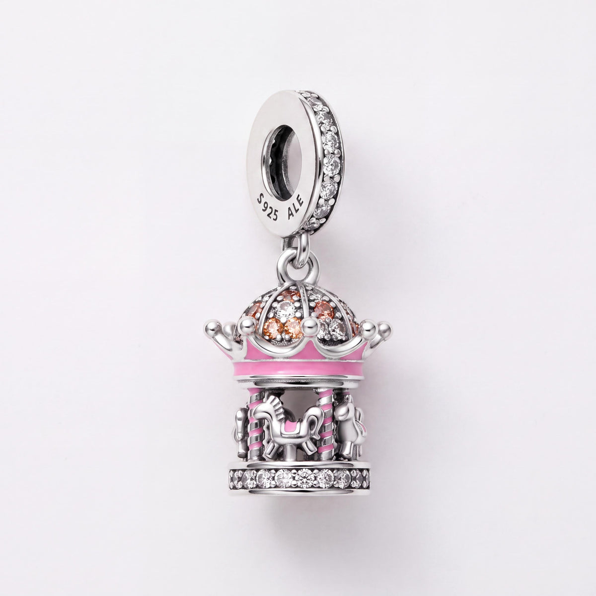 Pink Fairground Carousel Dangle, another close-up view