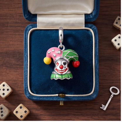 Jester Clown Charm, sterling silver dangle charm, photo 7