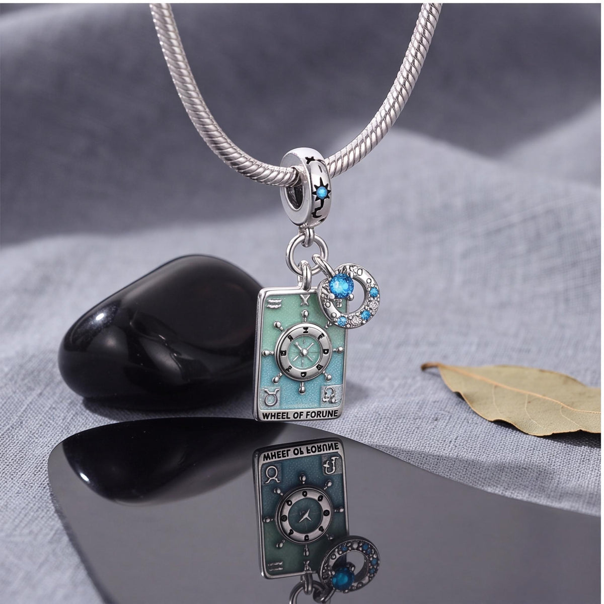 Wheel of Fortune Charm, sterling silver dangle charm, photo 10