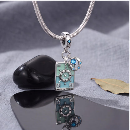 Wheel of Fortune Charm, sterling silver dangle charm, photo 10