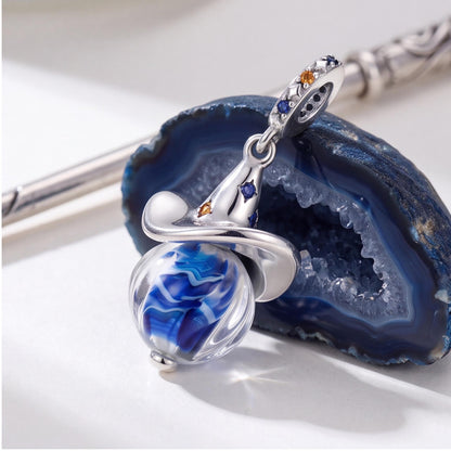 Wizard Hat Orb Charm styled as a gift