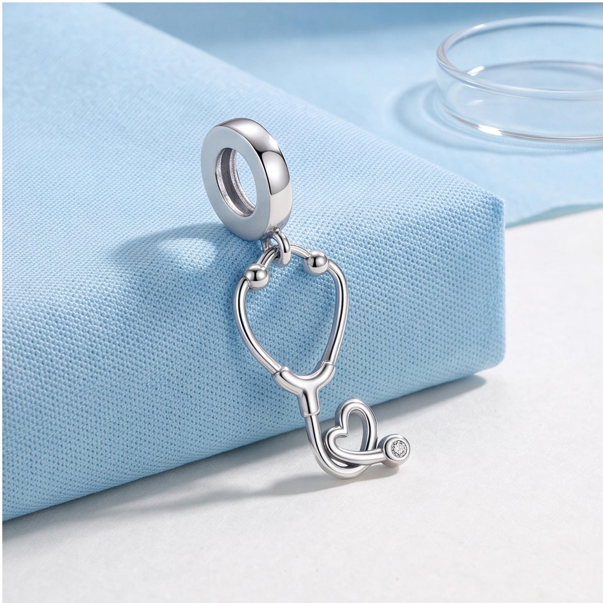 Stethoscope Heart Dangle styled as a gift