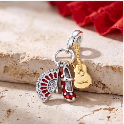 Flamenco Dangle Charm, sterling silver dangle charm, photo 7