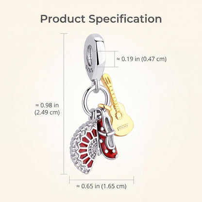 Flamenco Dangle Charm size and details