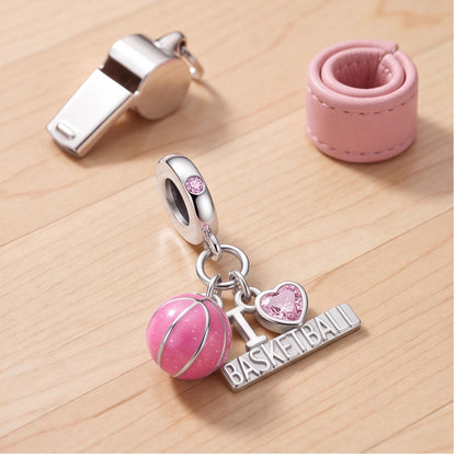 Basketball Dangle Charm, sterling silver dangle charm, photo 7