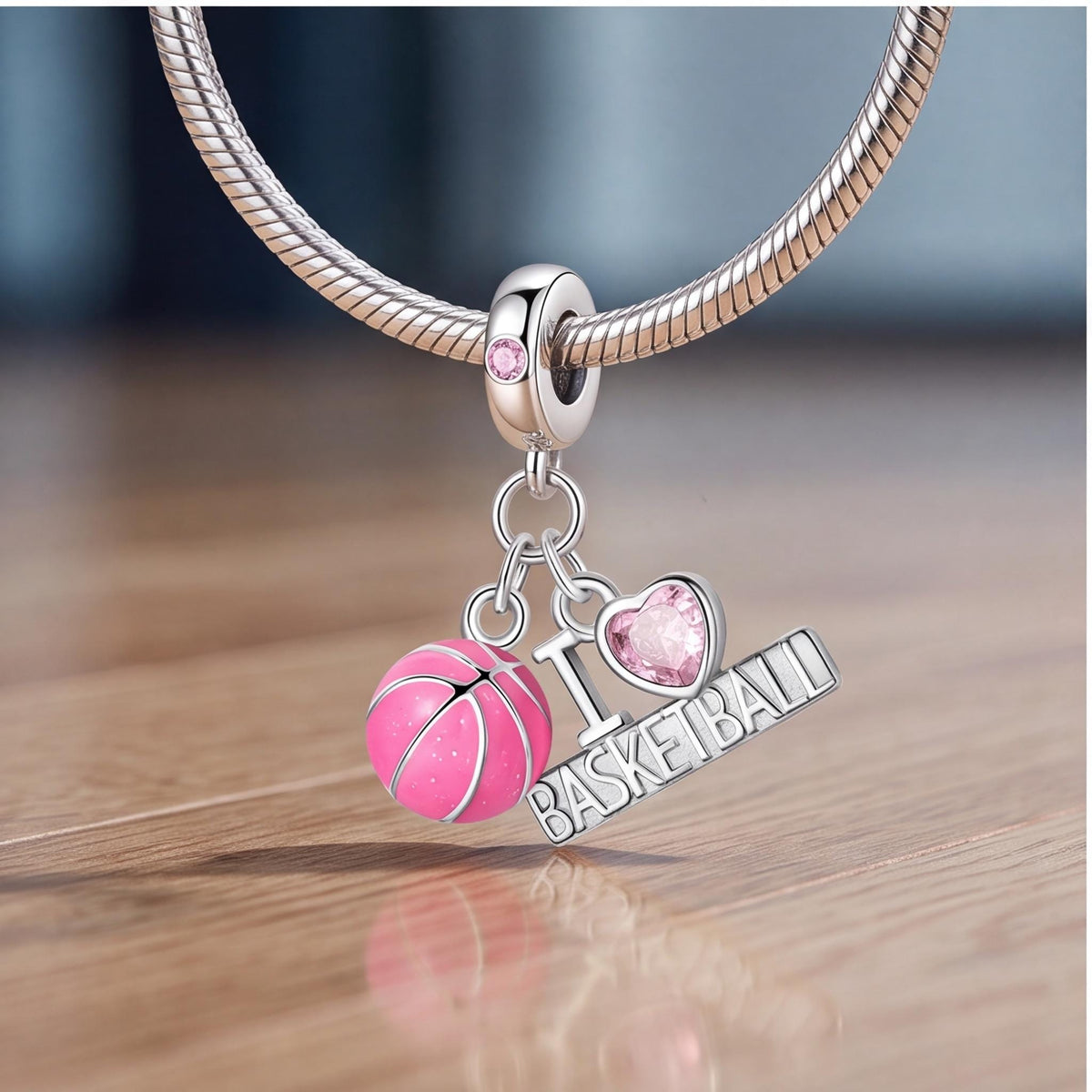 Basketball Dangle Charm, sterling silver dangle charm, photo 8