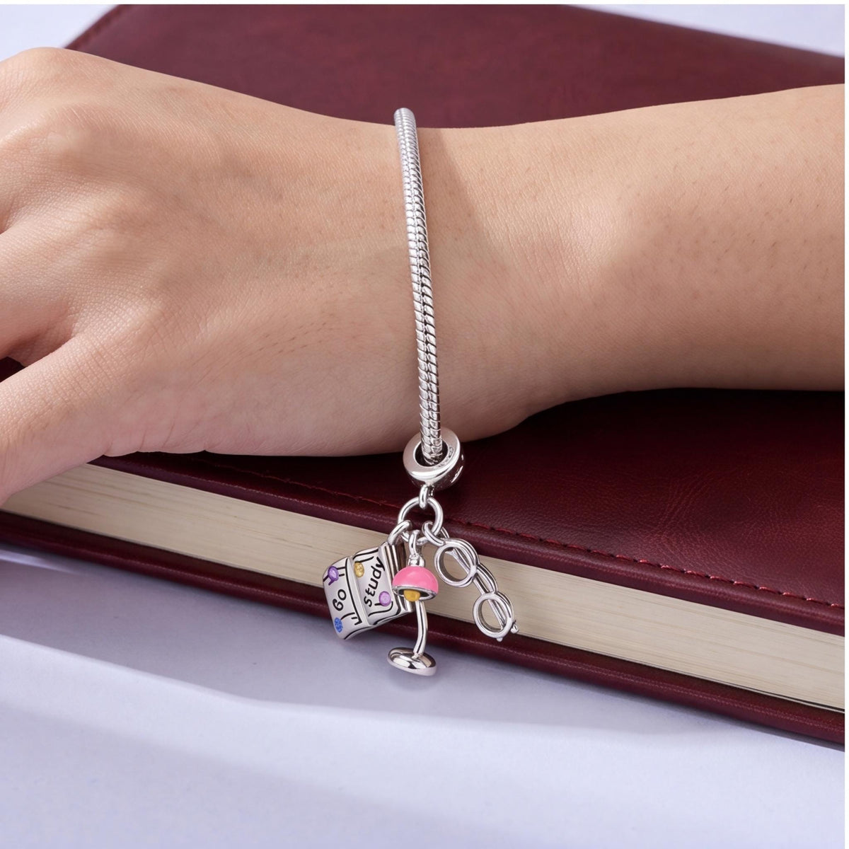 Study Dangle Charm, sterling silver dangle charm, photo 8