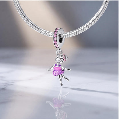 Ballerina Dangle Charm, sterling silver dangle charm, photo 7