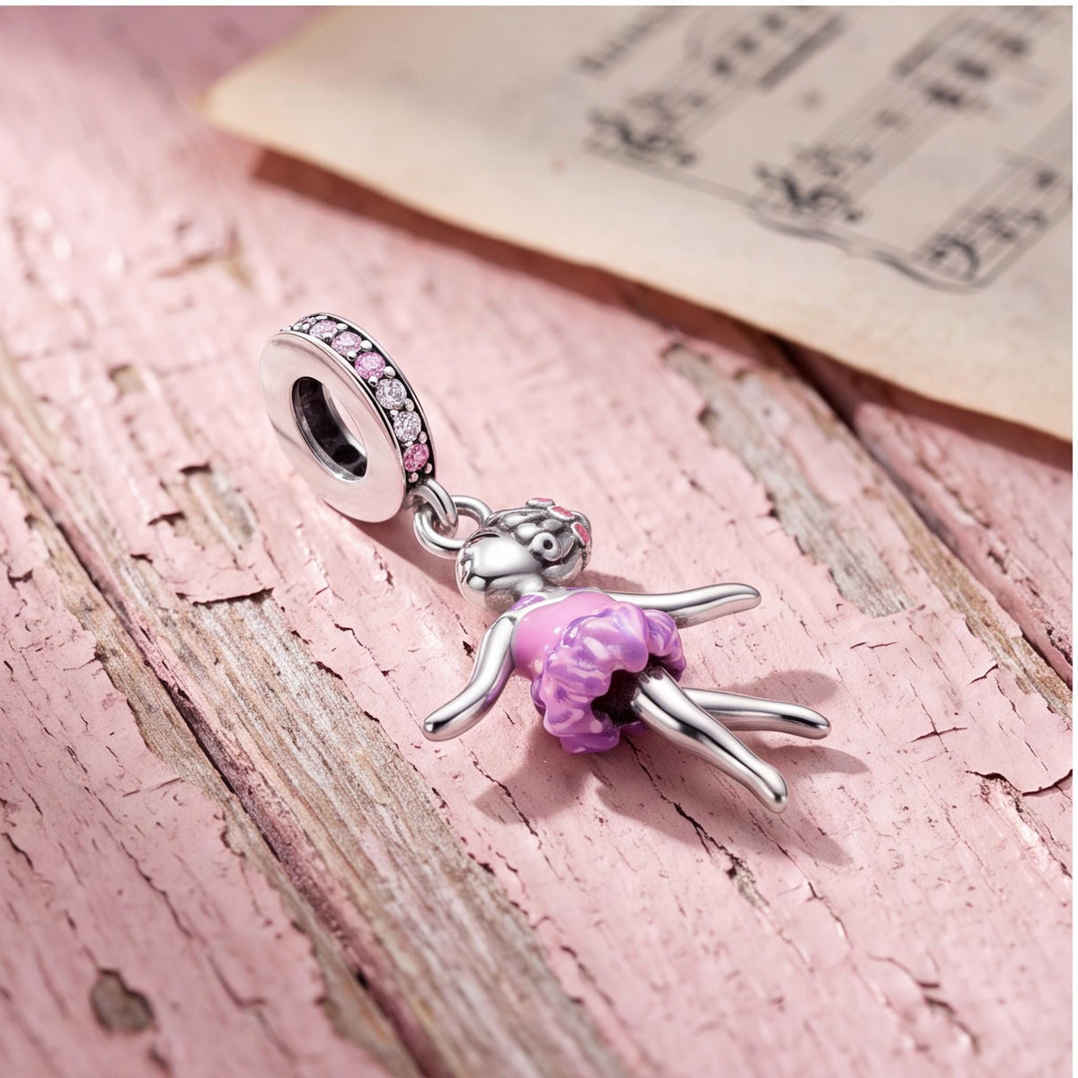 Ballerina Dangle Charm, sterling silver dangle charm, photo 8