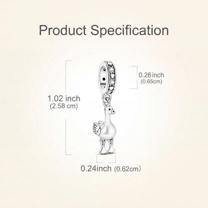 Dodo Bird Dangle Charm size and details