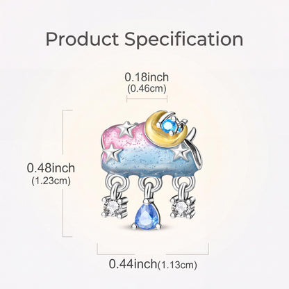 Moon Cloud Charm size and details