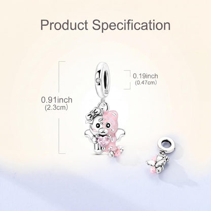 Angel Bear Charm size and details