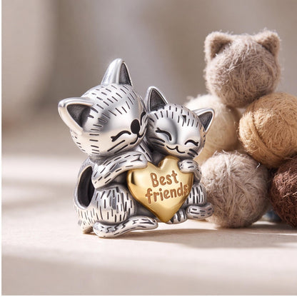 Best Friends Cat Charm styled as a gift