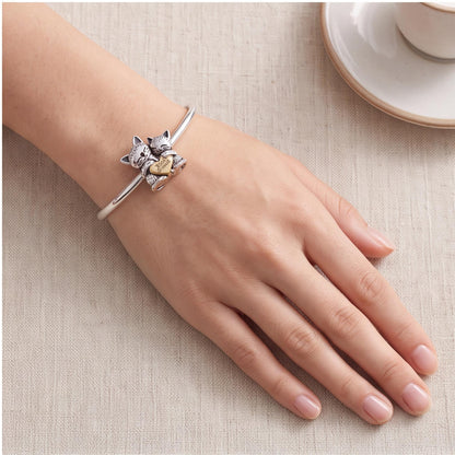Best Friends Cat Charm, sterling silver bead charm, photo 8