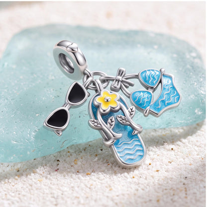 Summer Beach Dangle Charm, sterling silver dangle charm, photo 8