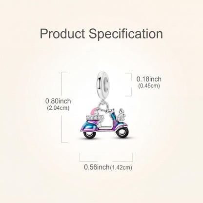 Scooter Dangle Charm size and details