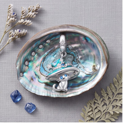Witch Cat Dangle Charm, sterling silver dangle charm, photo 7