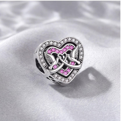 Love Doves Heart Bead styled as a gift