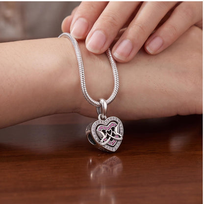 Love Doves Heart Bead, sterling silver bead charm, photo 9