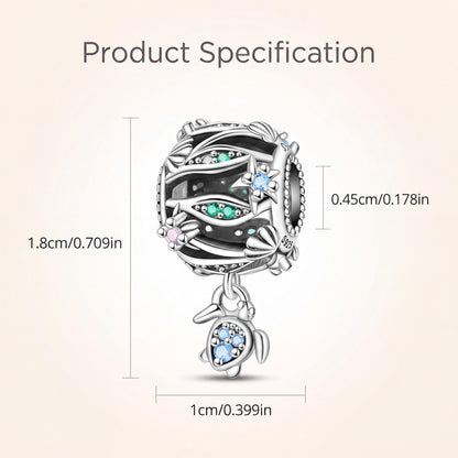 Ocean Wave Sea Turtle Dangle size and details
