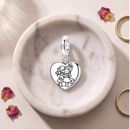 Friends Heart Dangle, sterling silver dangle charm, photo 10