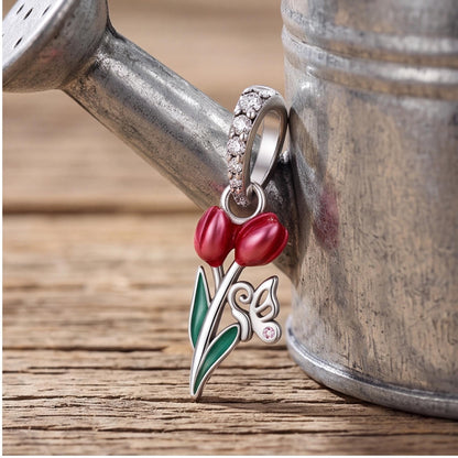 Tulip Butterfly Charm styled as a gift