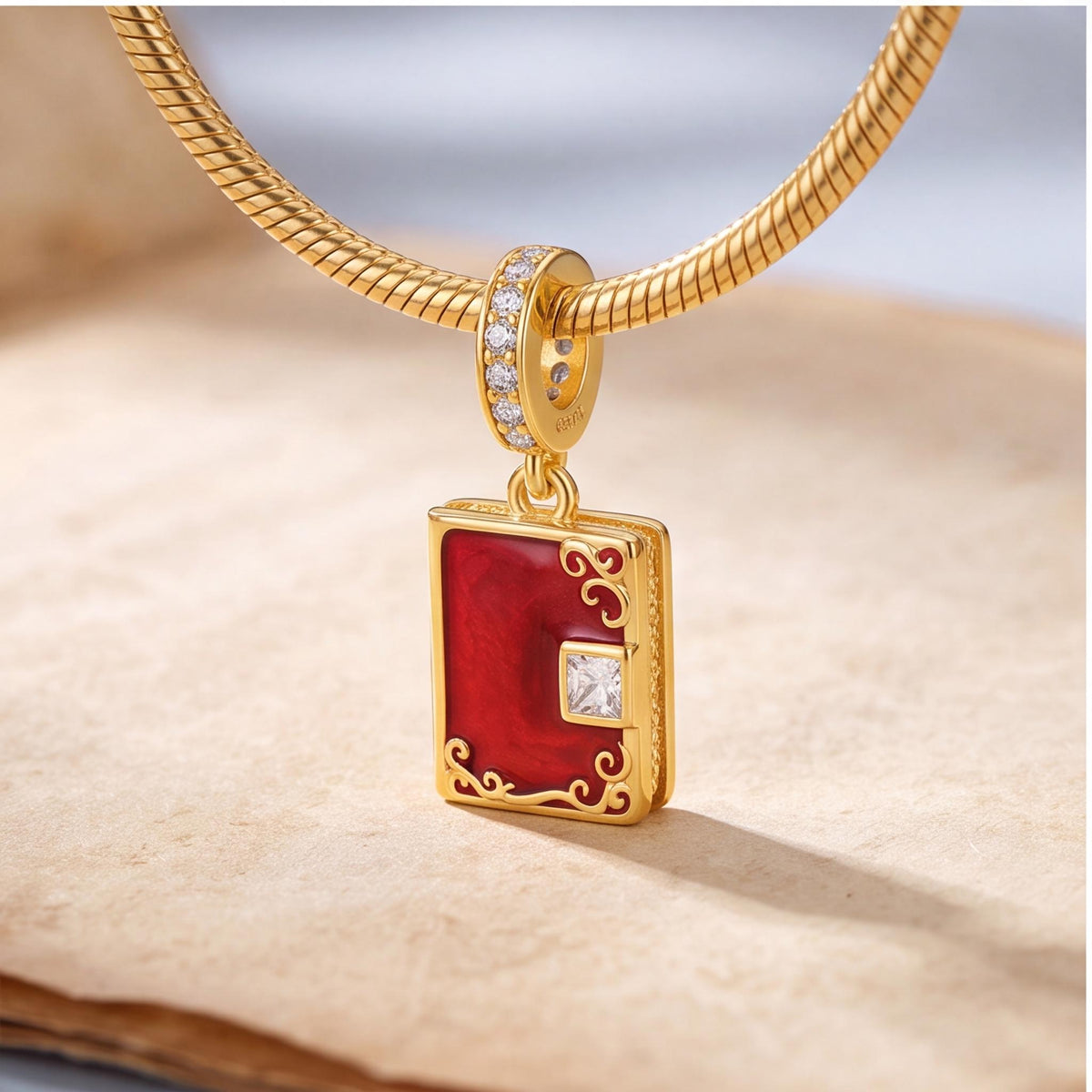 Red Book Dangle Charm, sterling silver dangle charm, photo 8