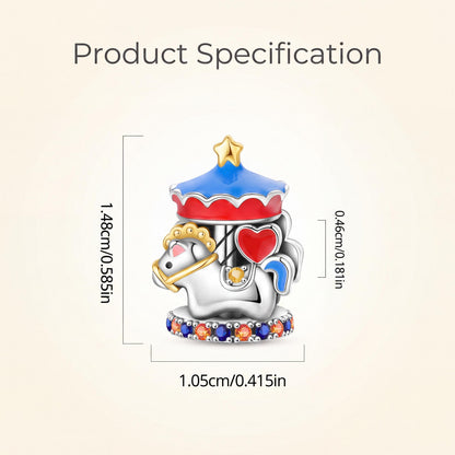 Carousel Horse Charm size and details