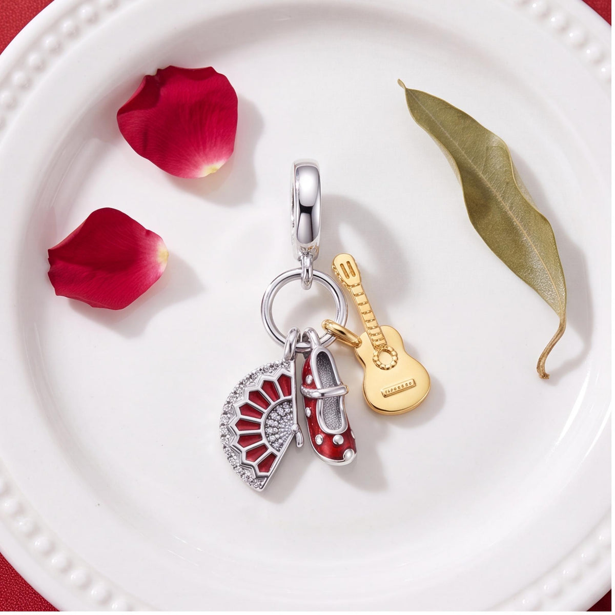 Flamenco Dangle Charm, sterling silver dangle charm, photo 9