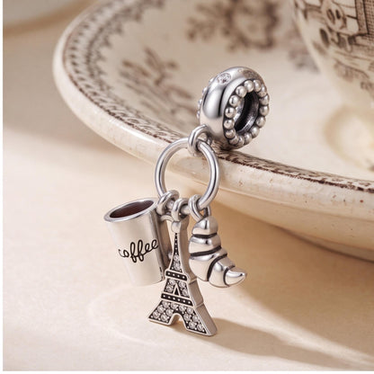 Paris Eiffel Tower Dangle, sterling silver dangle charm, photo 7