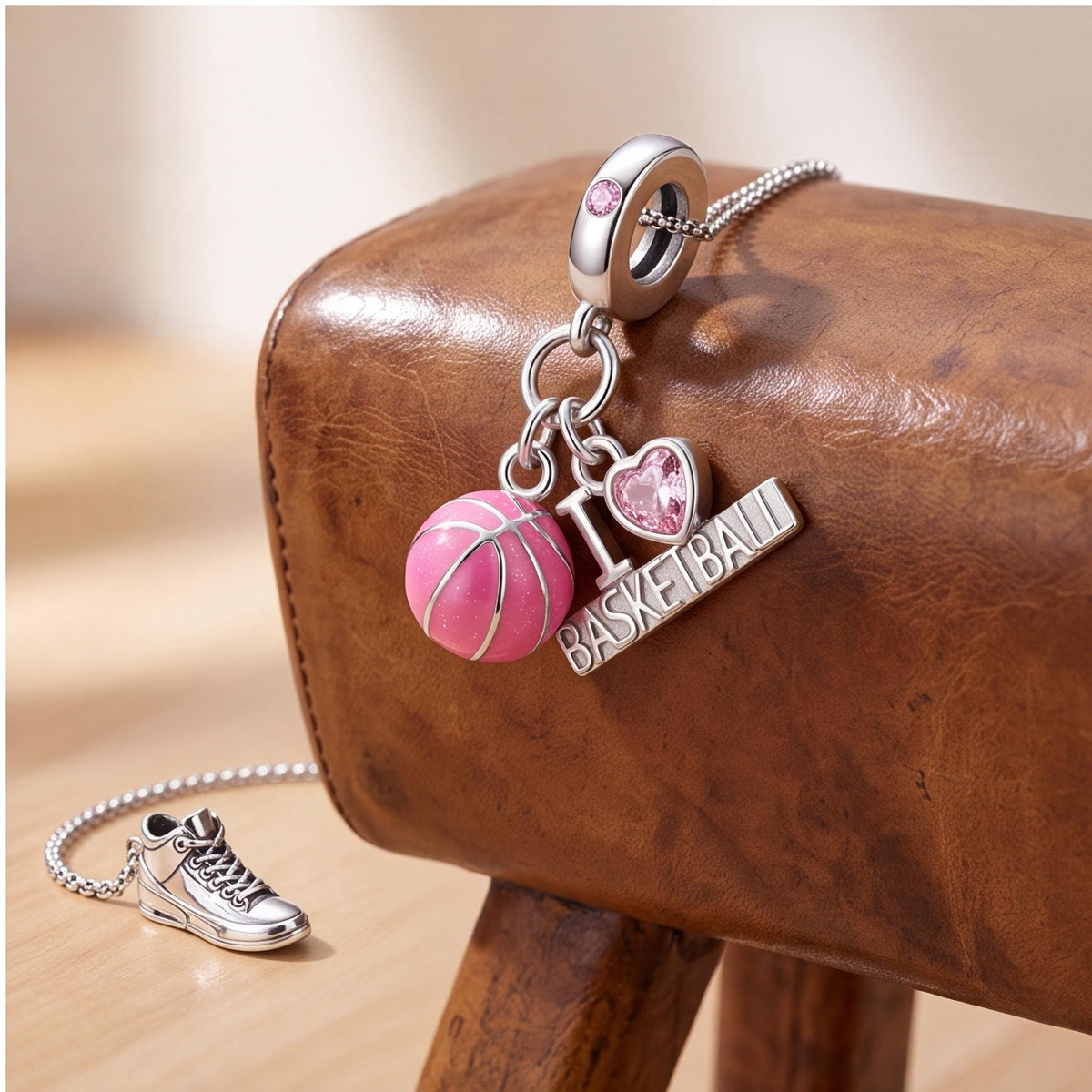 Basketball Dangle Charm, sterling silver dangle charm, photo 9
