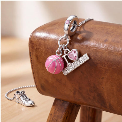 Basketball Dangle Charm, sterling silver dangle charm, photo 9