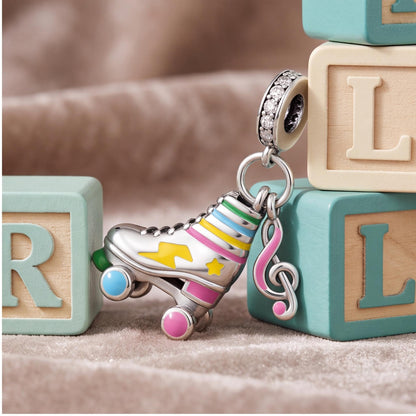 Roller Skate Dangle Charm, sterling silver dangle charm, photo 7