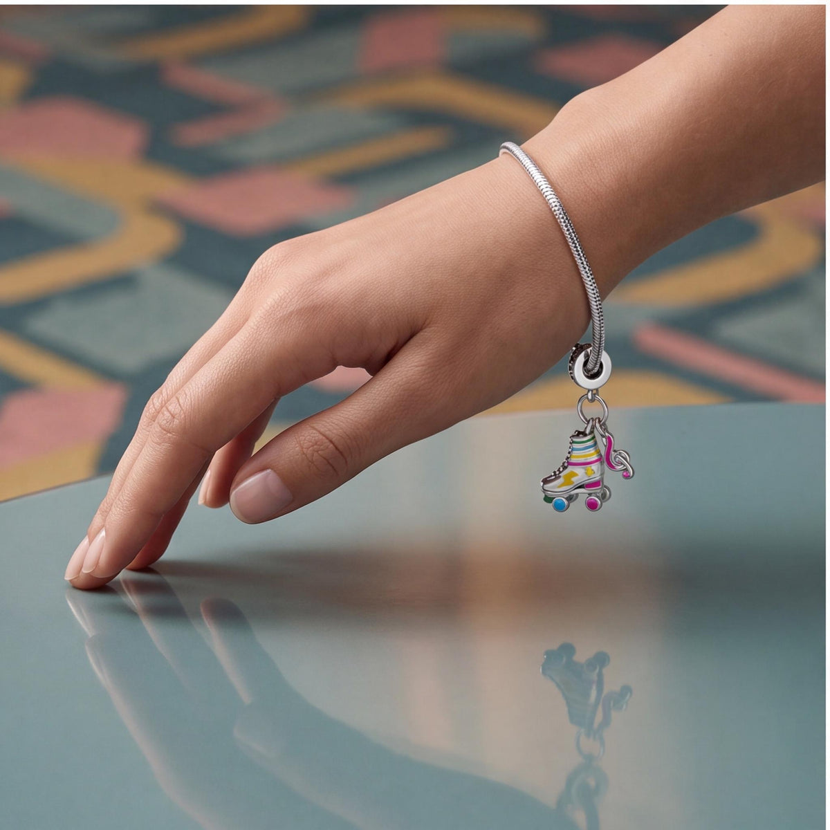 Roller Skate Dangle Charm, sterling silver dangle charm, photo 10