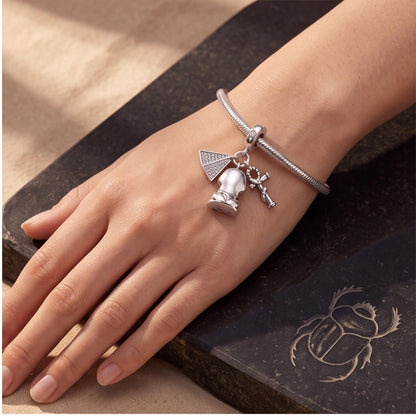 Egyptian Sphinx Dangle worn on a charm bracelet