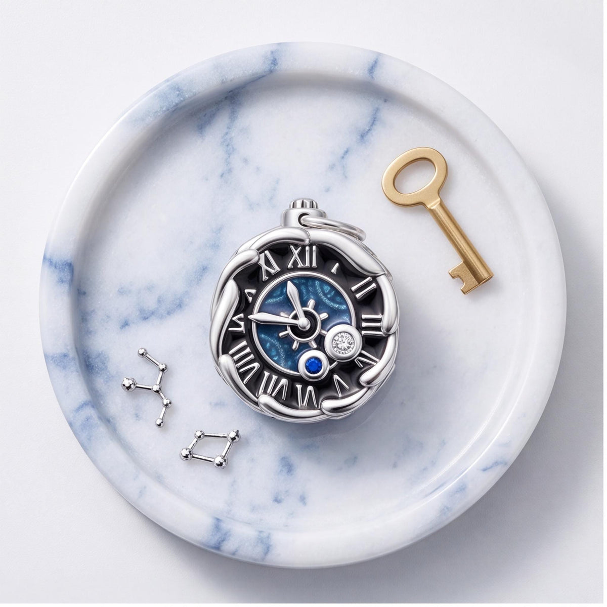 Pocket Watch Charm, sterling silver bead charm, photo 7