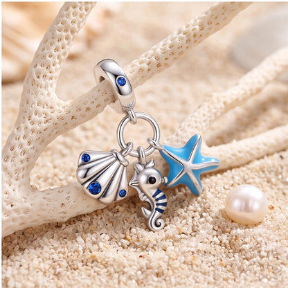 Ocean Trio Dangle Charm, sterling silver dangle charm, photo 7
