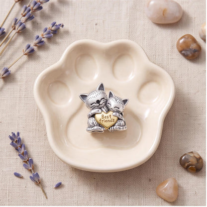 Best Friends Cat Charm, sterling silver bead charm, photo 7