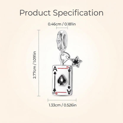 Ace of Spades Charm size and details
