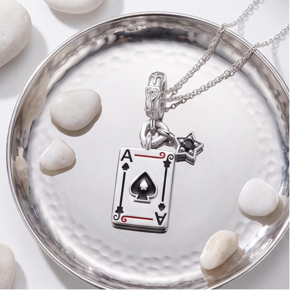 Ace of Spades Charm, sterling silver dangle charm, photo 9
