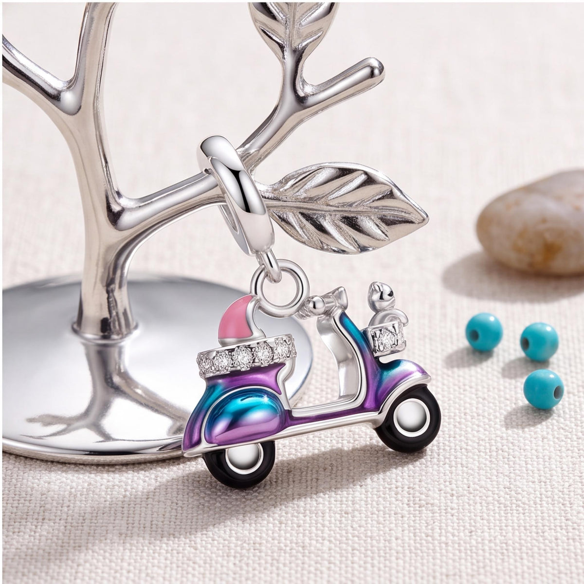 Scooter Dangle Charm, sterling silver dangle charm, photo 7