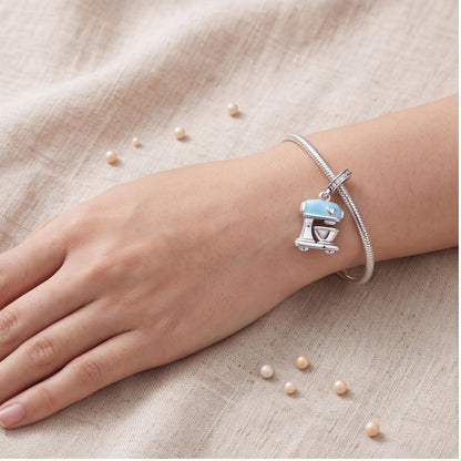 Stand Mixer Charm close-up on a bracelet