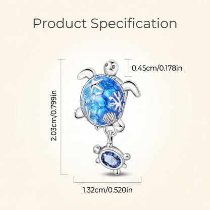 Mother Turtle Charm size and details